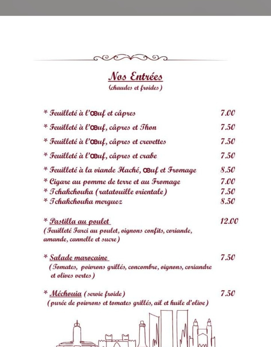 Nos entrées