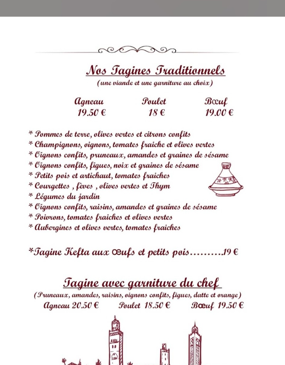 Nos tagines traditionnels